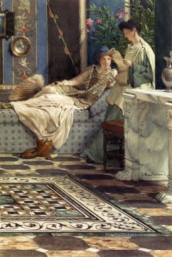 Sir Lawrence D’Un Absent Un Romantique Sir Lawrence Alma Tadema Peinture à l'huile